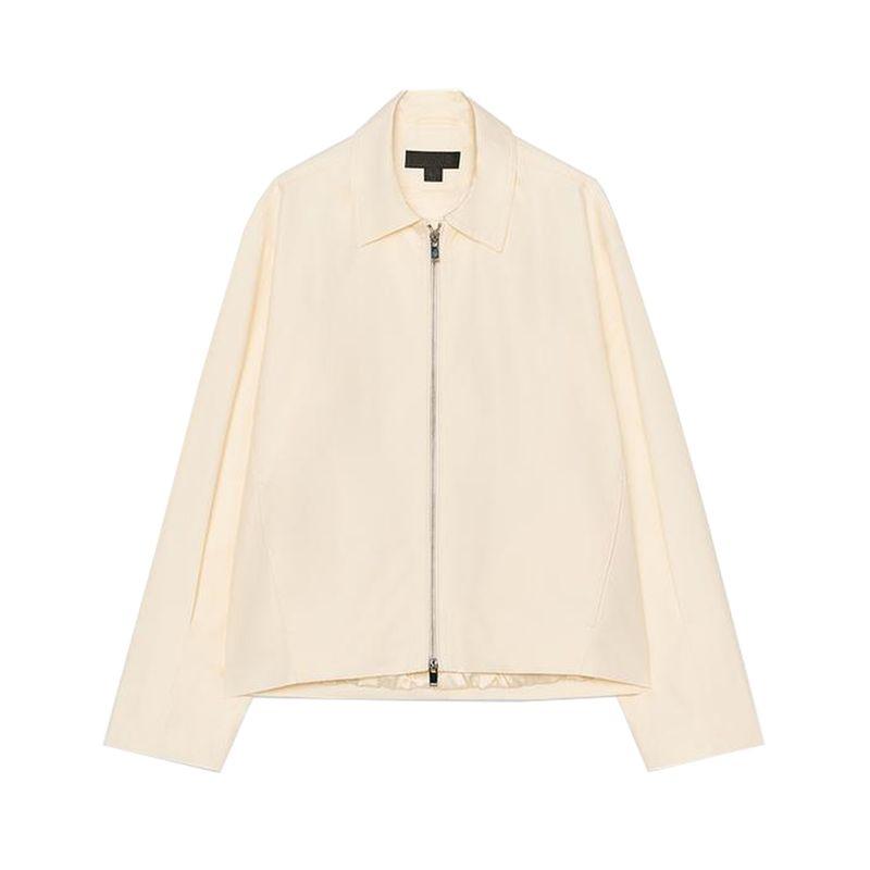 New Fall Women's Clothing Fashion Lapel Long Sleeves Metal Zipper Easiest for Match Pilot Jacket Outwear 0155040