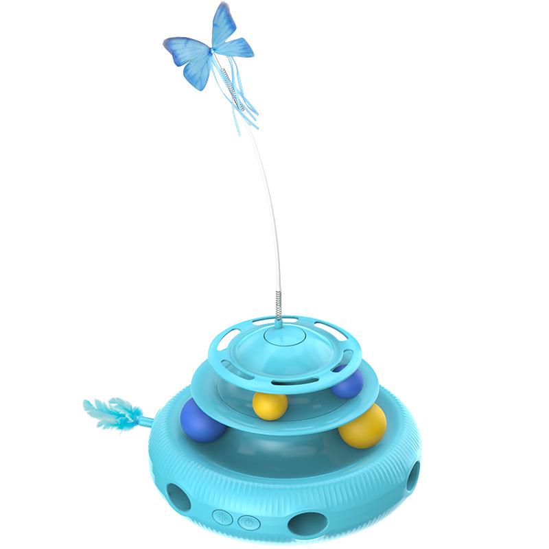 Electric Butterfly Cat Teaser Toy - Durable Turntable Design