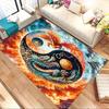 1pc Phoenix Dragon Themed Rug for Home Decor, Non-slip Office Carpet, Chair Mat, Outdoor Mat, Christmas and Halloween Gifts-0731142