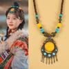 Necklace Tibetan Jewelry Forehead Pendant Ethnic Tassel Necklace Ethnic Head Chain Bohemia Tiara