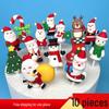 Topo de Bolo de Natal e Ano Novo: Rena de Cedro, Papai Noel, Boneco de Neve, Saco da Sorte, Ornamento Gato Acenando