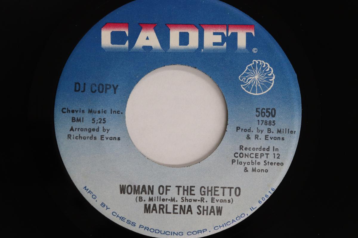 

7inch Record MARLENA SHAW - Woman Of The Ghetto 5650PROMO CADET 1969 US Soul/Funk Used
