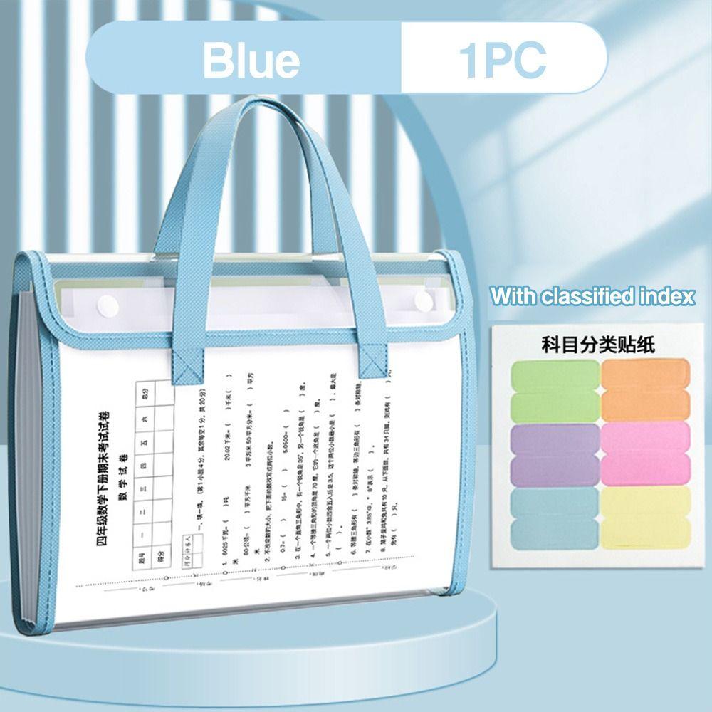 

13 Pockets File Bag Waterproof Archive Bag Portable Document Bag Students синій