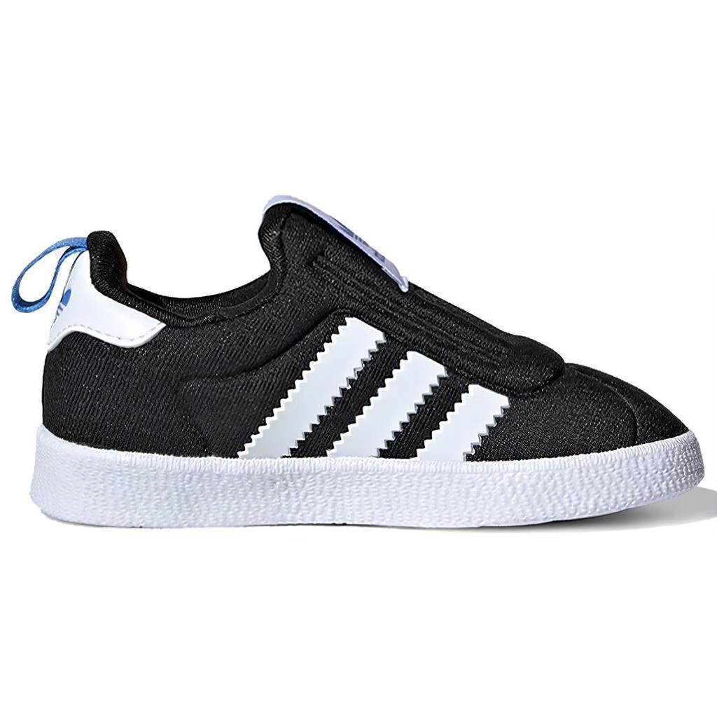 adidas Originals GAZELLE Low Top Toddler Shoes Black White Blue Infant And Toddler EE6294