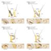Letter A to Z Uppercase Pendant Necklace English Letter Letter DIY Choker  Decor