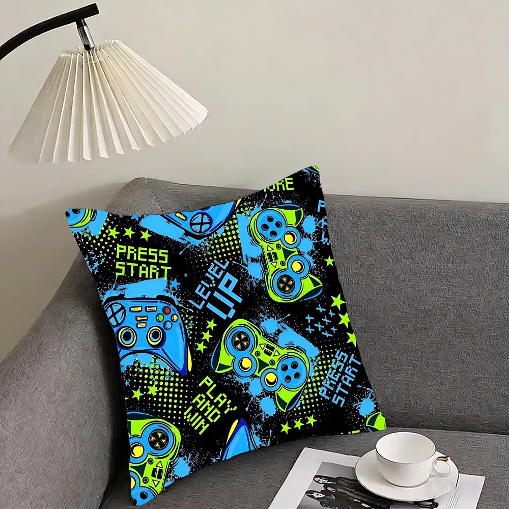 Game handle Cushion Cover Reversible Plush Pillow Cover – For car, sofa, bedroom, perfect as a gift.