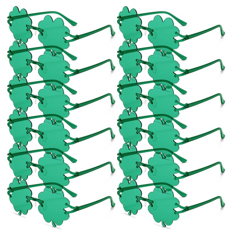 12 Pairs Per Set Fashion Rimless Floral Shades Women Candy Color Decor Party Sunglasses Ins Brand Design Sun Glasses