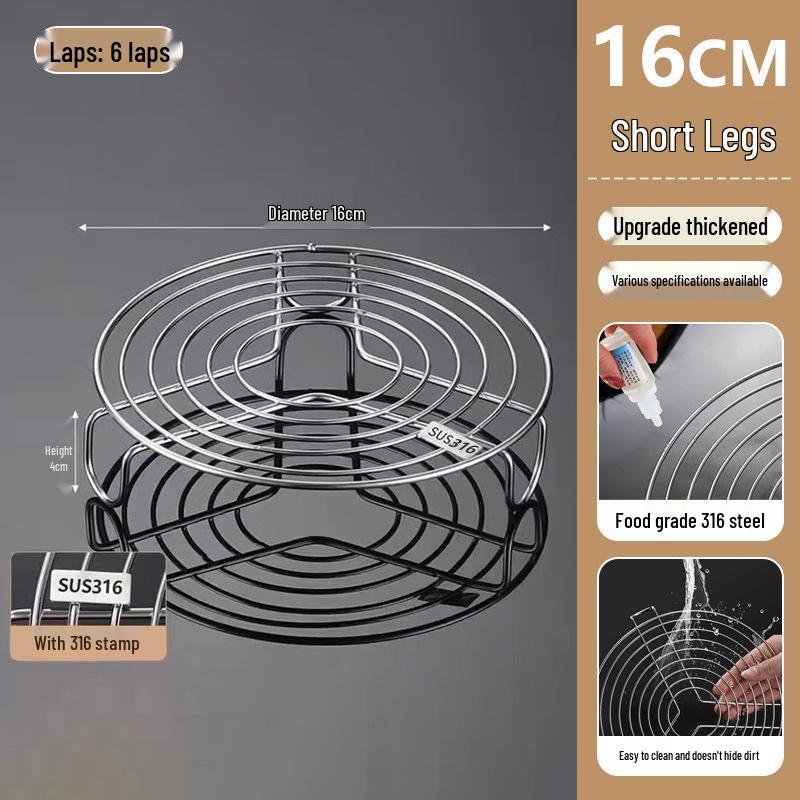 Stainless Steel Steaming Rack for High-Pressure Cookers, Steaming Grids, Plates, and Drawers with High/Low Feet for Kitchen Vegetables.