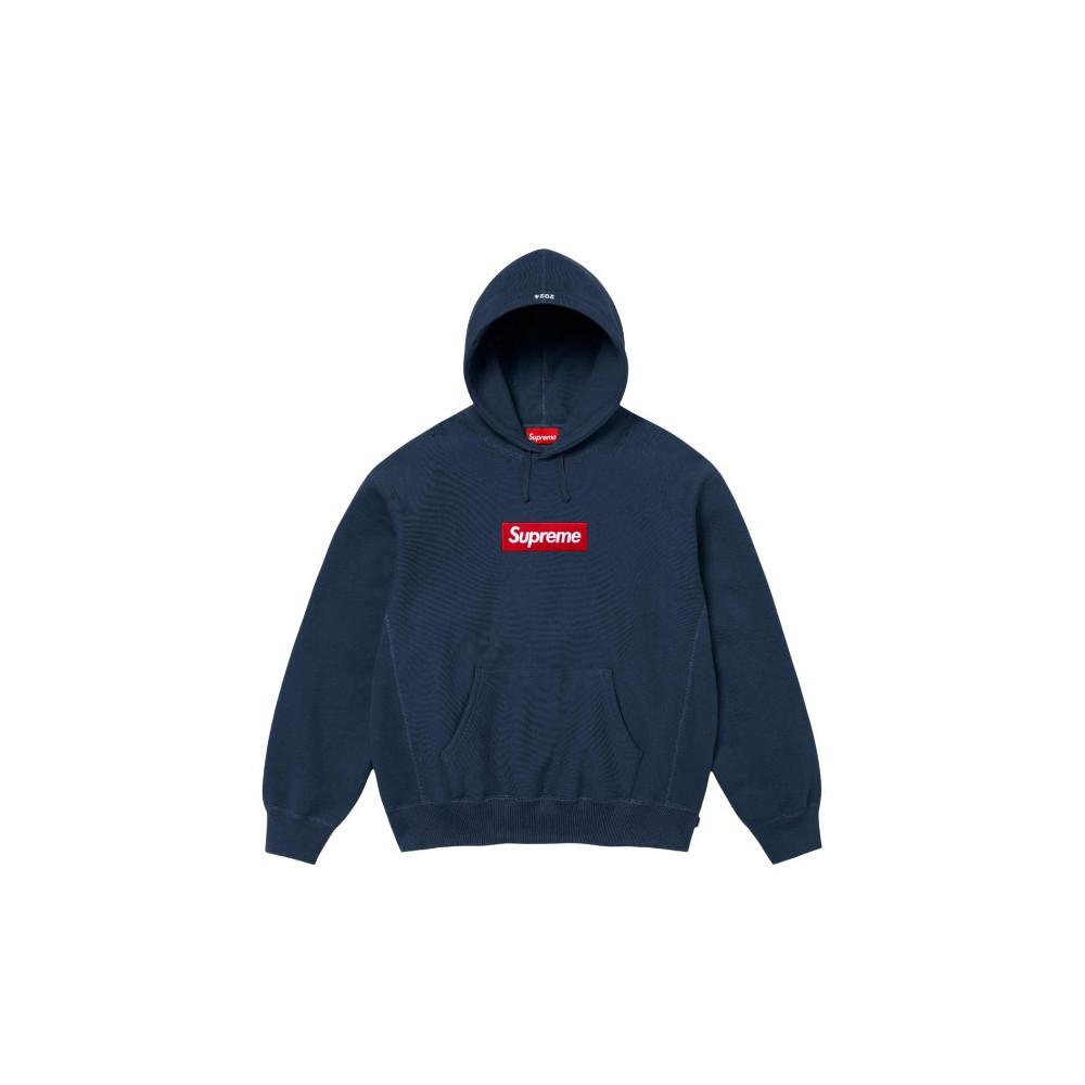 Hoodie Supreme Box Logo FW24 Navy