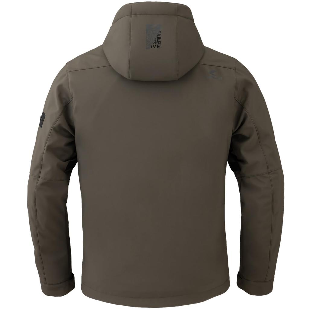 RS TAICHI Motorcycle Wear Riding CE Protector Stretch Softshell RSJ732 DARK KHAKI Jacket, Autumn/Winter, Windproof, Cold-Proof, Built-In, Hoodie, WM,