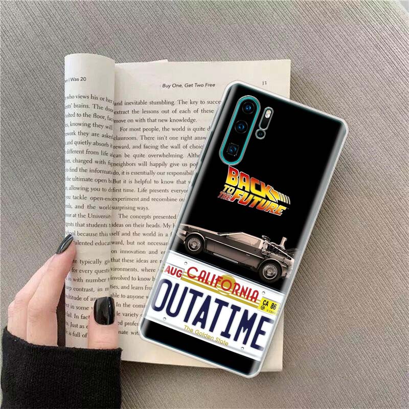 Back To The Future License Phone Case For Huawei P50 Pro P10 P20 P30 P40 Lite Cover Mate 40 30 20 10 Lite Capa Shell