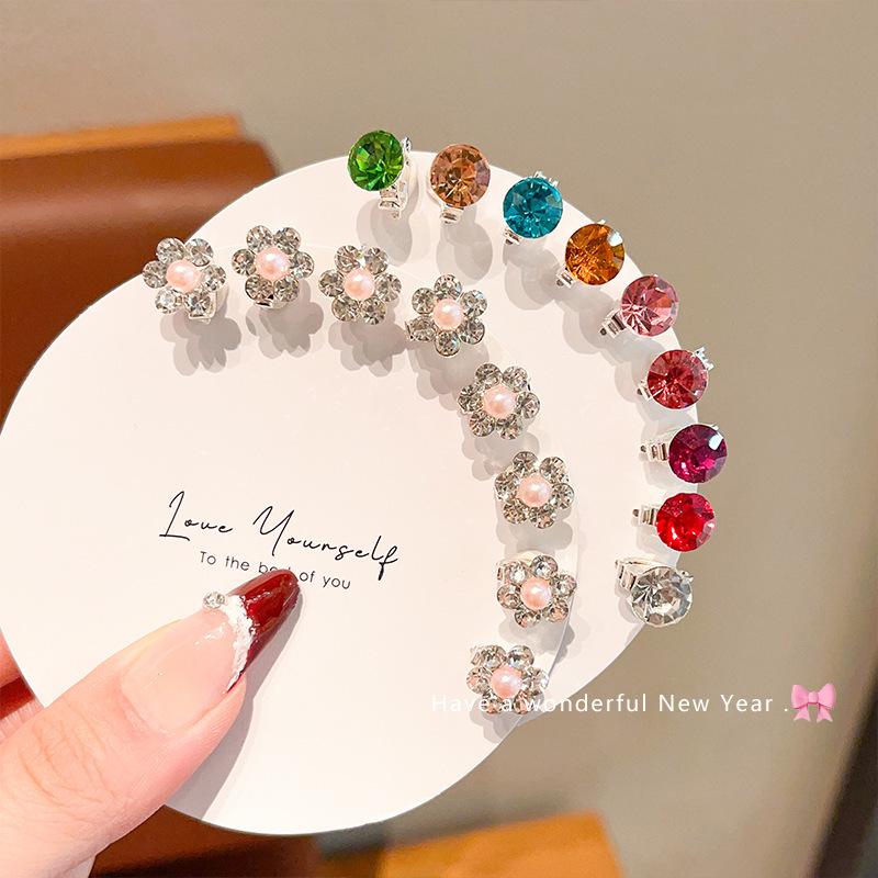 Mädchen Perlen Strass Blume Haarspangen – Prinzessin Flechtfrisur Accessoires