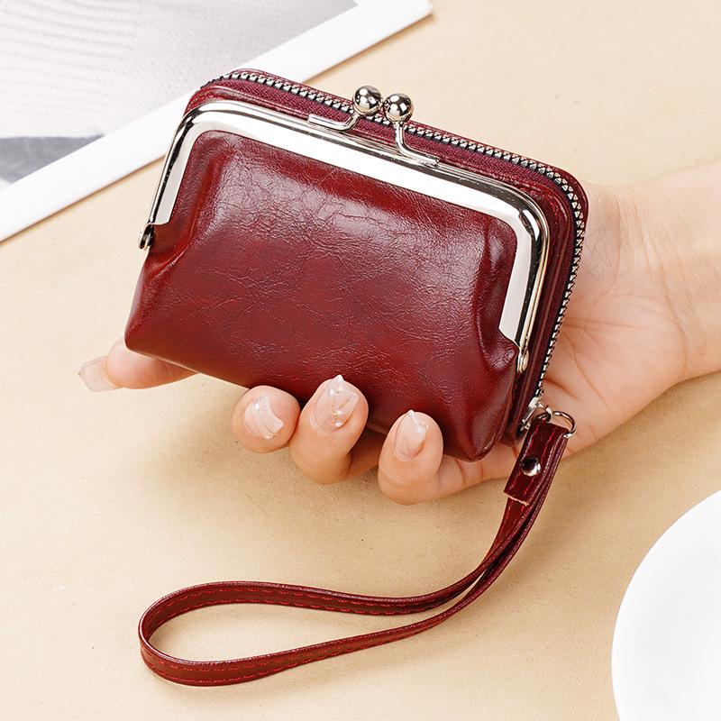 LONNY Women's 4-Inch Snap Coin and Card Holder Purse with Zipper Clip