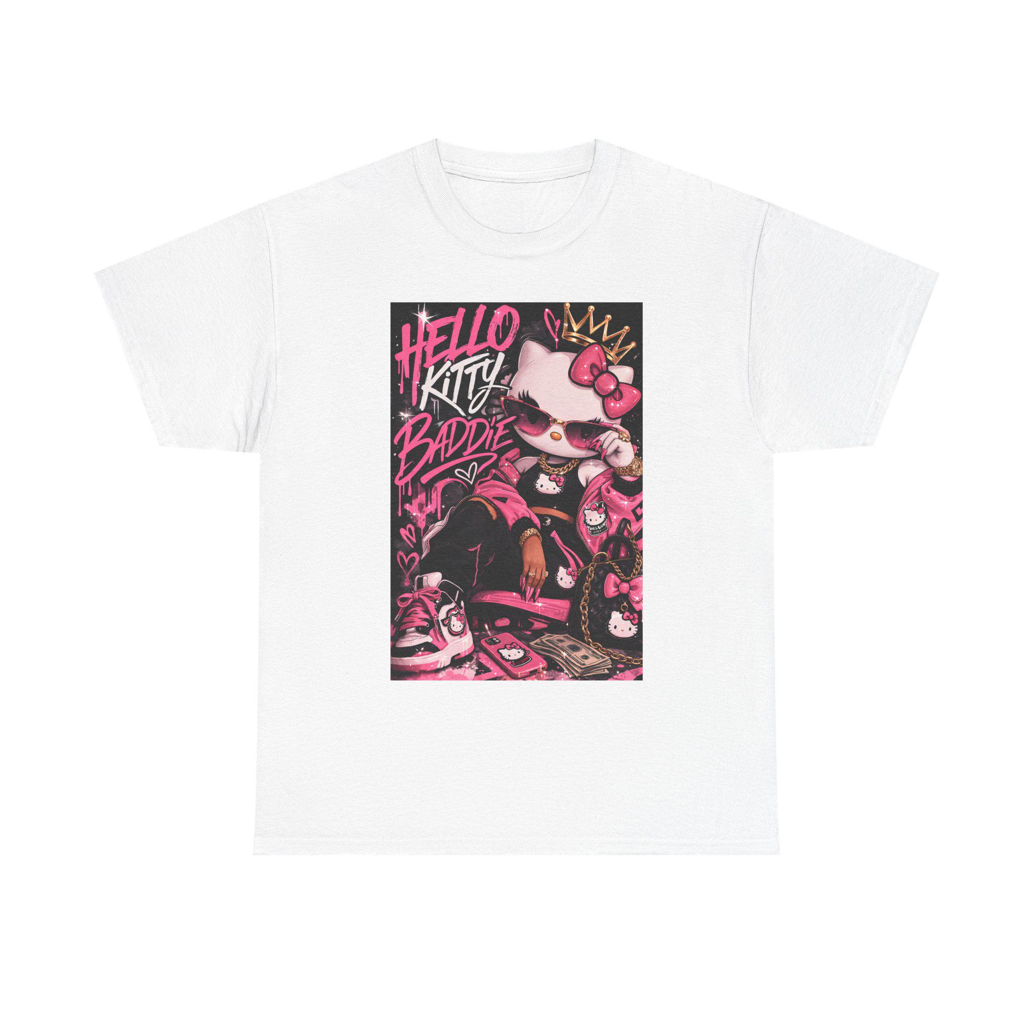 Hello Kitty Baddie Graphic Tee  Cute Pink Retro Character TShirt S