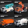Crane Excavator Mixer Truck Engineering Vehicle Model With Inertia Alloy Construction For Kids Play And Collecting