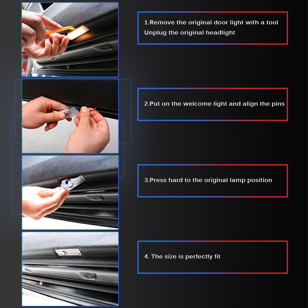 2pcs F90 E60 F10 ALPINA Door Light M2 M4 M5 ALPINA Shadow Light LED Courtesy Light For BMW X5 X3 F90 E36 E46 E87 BMW Door Light