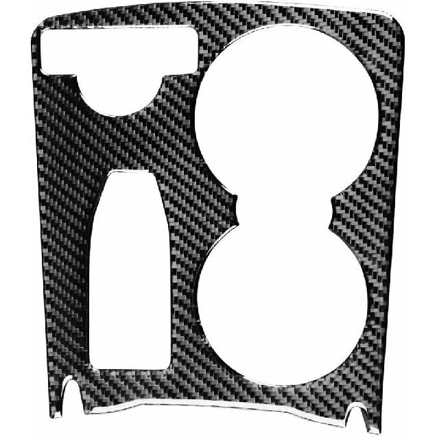 Carbon Fiber Central Console Armrest Water Cup Holder Frame Cover Trim for Mercedes-Benz C-Class W204 C180 C200 C250 Coupe Sport C300 C63 AMG
