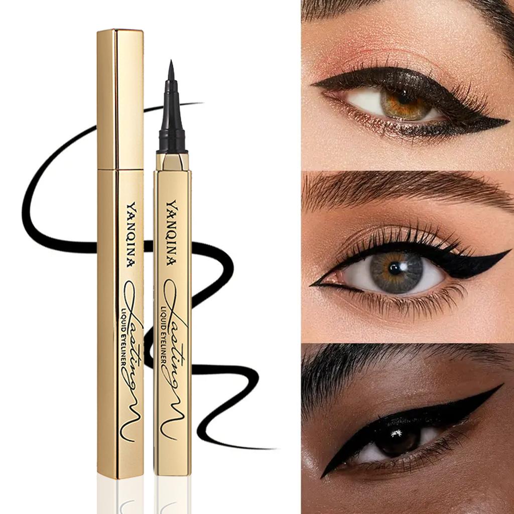 Schnelltrocknender Eyeliner-Stift Make-up Langanhaltend Geschmeidig Matt Eyeliner Wasserdicht Wischfest Flüssiger Eyeliner-Stift Augenkosmetik