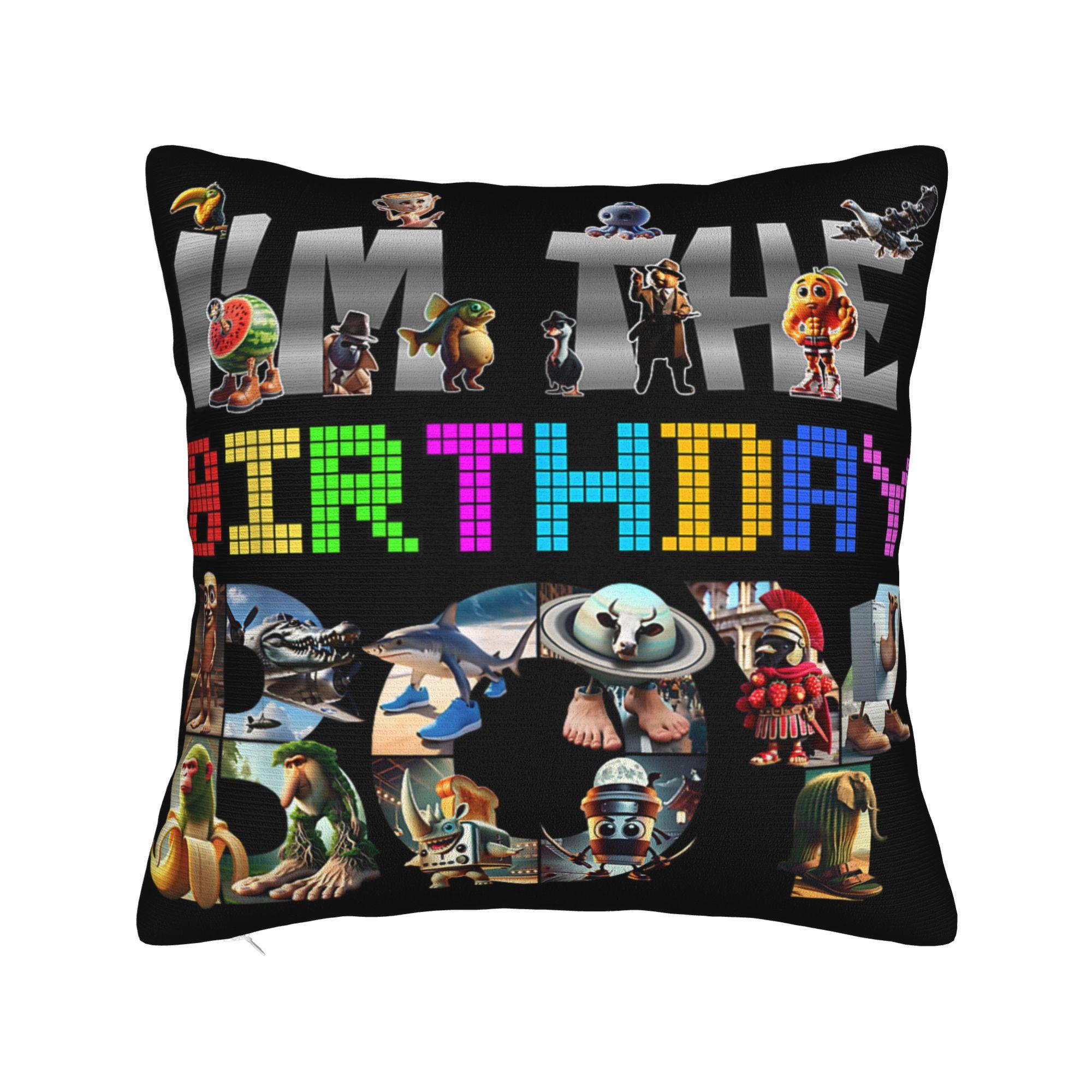 Funny Christmas Italian Brain Rot Italian Brainrot Meme Pillow Cover  Soft Cushion Cover Vintage Pillow Case For Sofa Home Decor 12x12Inch