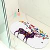 Flower Shadow Elk Picture Balcony Bathroom Mat Hydrophobic Non-Slip Door Mat Swimming Pool Public Places Non-Slip Floor Mat