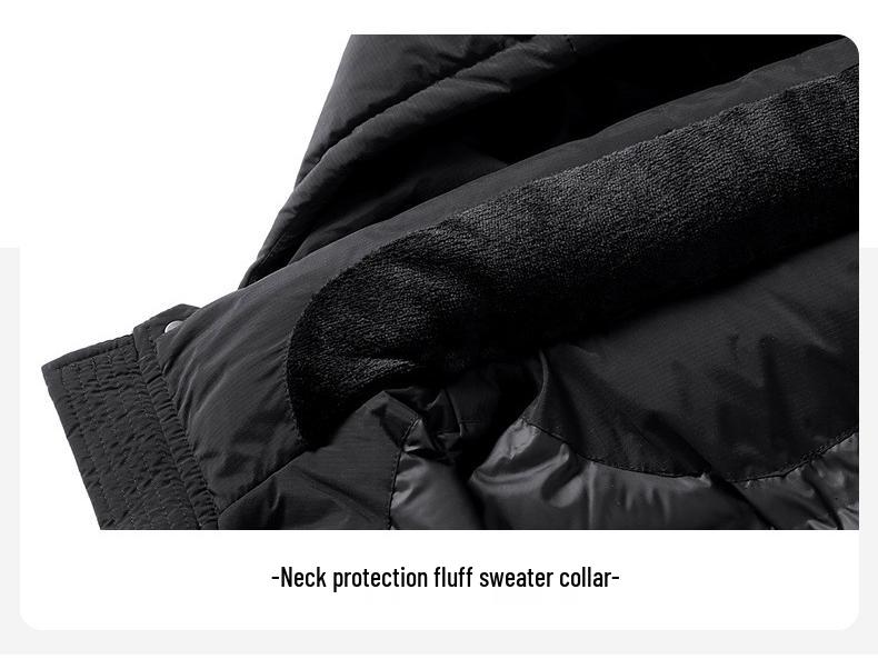 Men's Winter Windproof Puffer Jacket - Warm, Thickened Cotton Coat for Outdoor Use