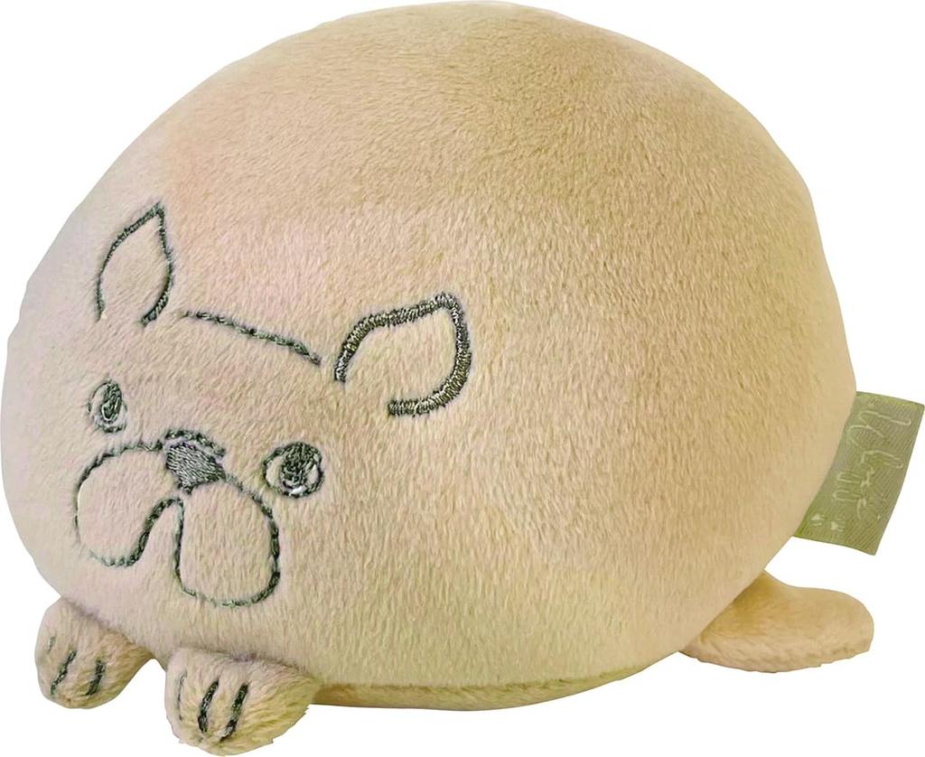 Daikai Fluffy Dog Palm-Sized Plush Toy, BE, W10 x D7.5 x H8 (cm), 73341