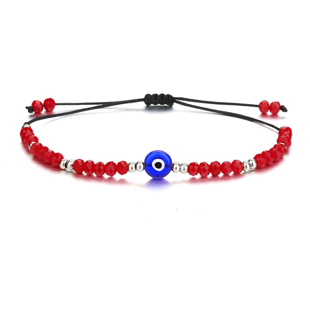 European and American Beaded Crystal Evil Eye Couple Bracelets