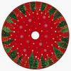 Christmas Tree Skirt Short Plush Decor With Bell Pattern For Holiday Festive Decor