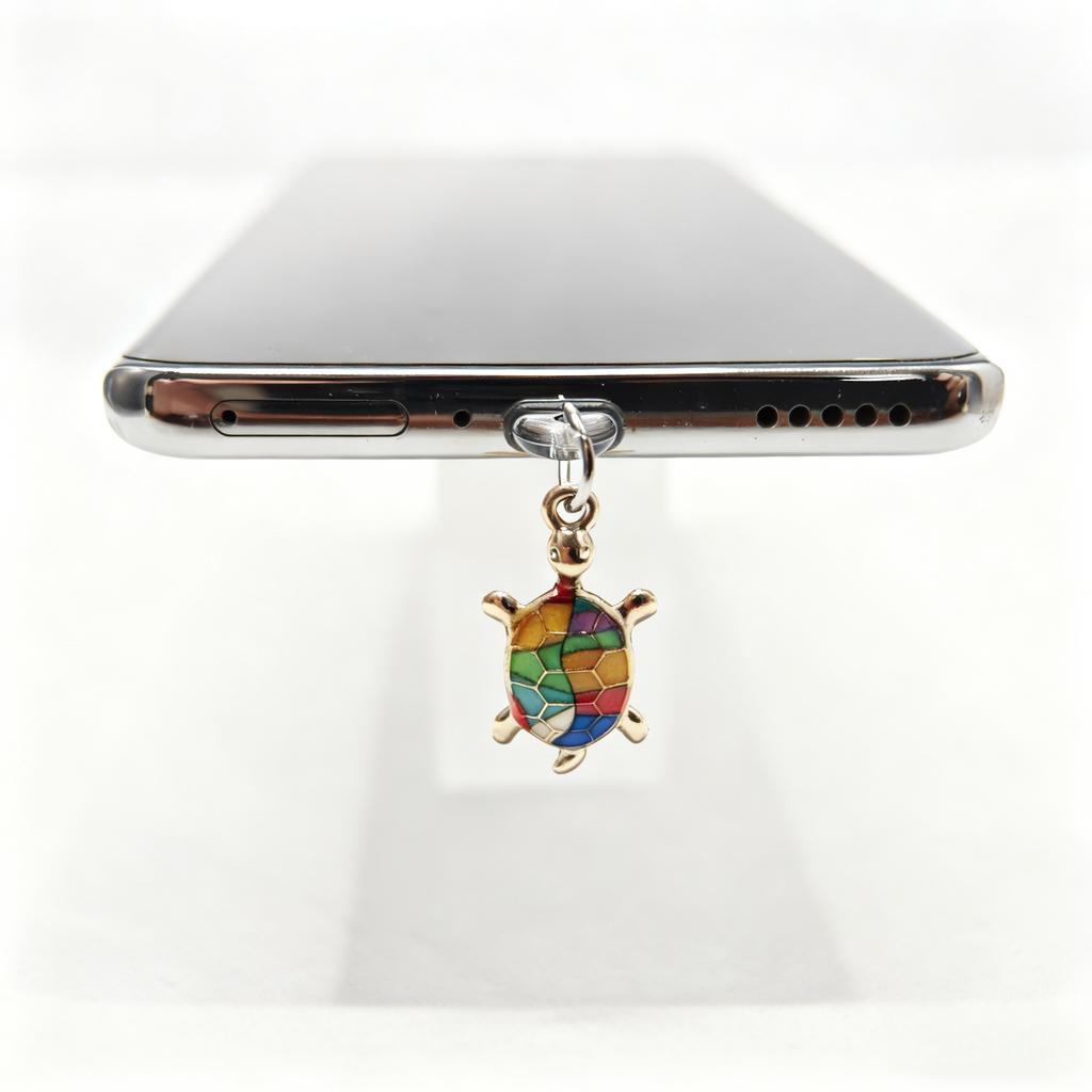 Colorful Sea Turtle Phone Dust Plug, Fun Ocean-Themed Charm, Exquisite Phone Accessory, Small Gift,  Christmas, Anniversary, New Year