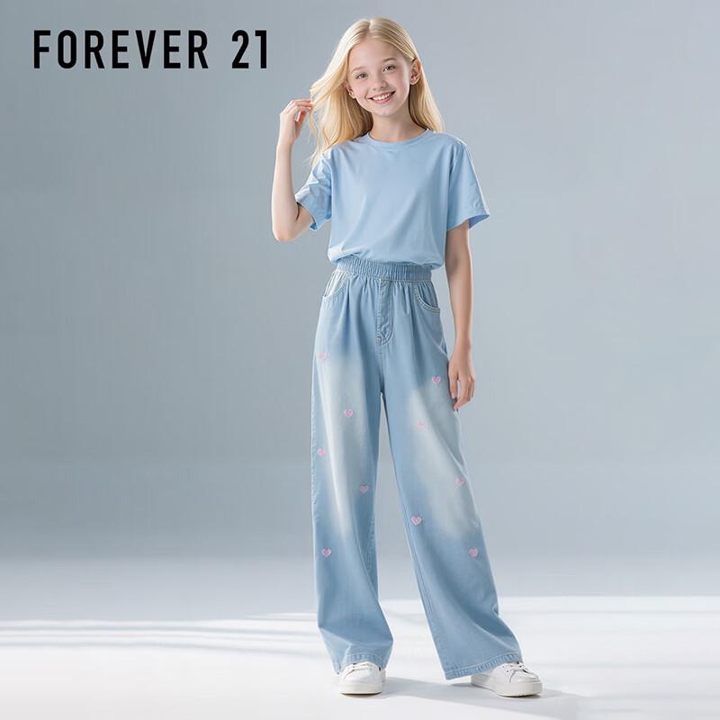 FOREVER21 Girls  Wide-Leg Denim Jeans 130