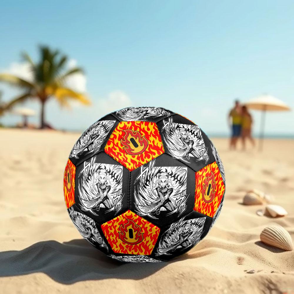 1pc Demon Slayer Kimetsu no Yaiba Soccer Ball Size 5 Indoor Soccer Ball Fashion Colorful Backyard Game - Great For Sports Fans Gift HE25