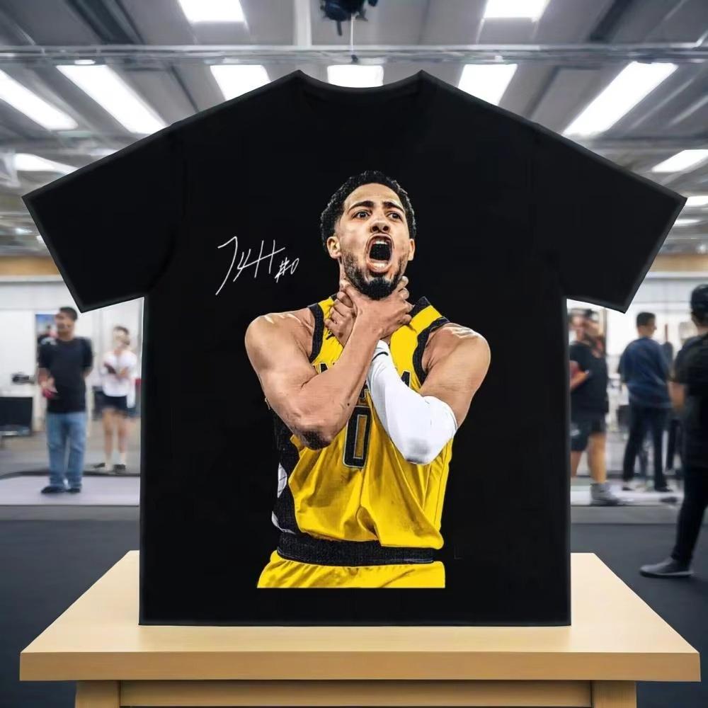 

basketball star printed stylish T-shirt for men women in summer, pure cotton, round neck, Autumn and winter innerwear 4XL