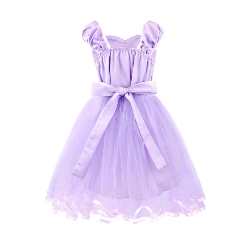 Rapunzel Princess Costume, Carnival Cosplay Dress with 2 Accessories, Cotton/Polyester, Purple, 120cm, Ages 5-6 Years