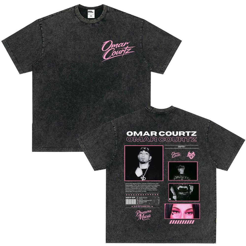 Omar Courtz Por Si Unisexana No Estoy Tour Print Vintage Washed Tshirt Unisex Womens Fashion Casual ONeck T Shirts Fan Gifts