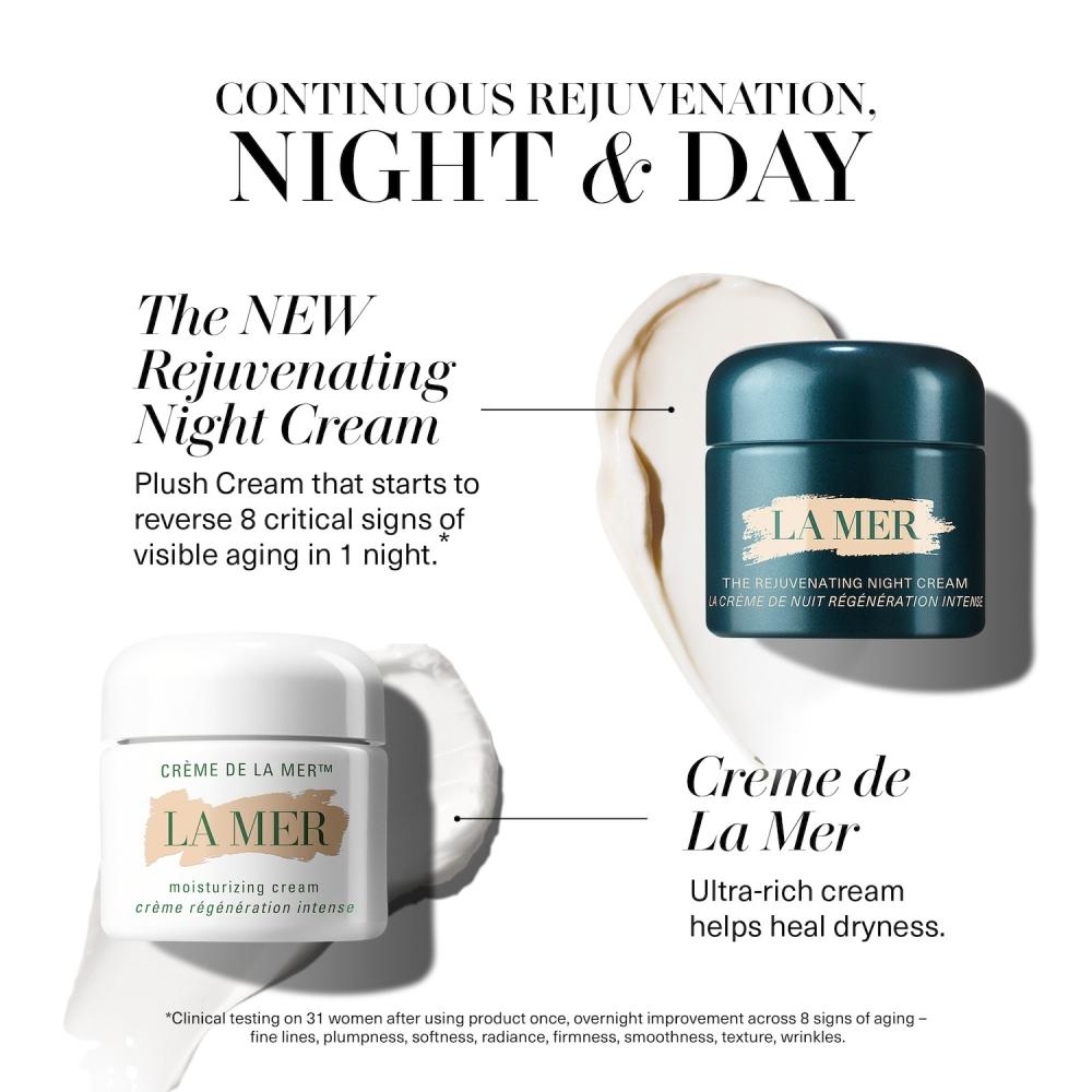 La Mer Rejuvenating Night Cream Marine Retinol Alternative 2 Oz   60 Ml