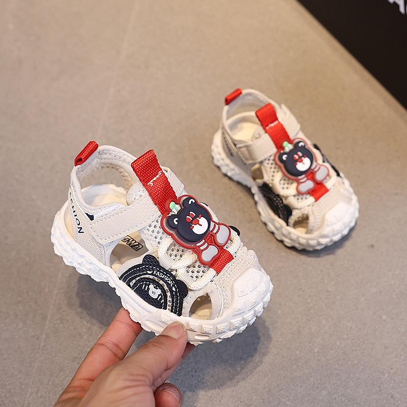 

Summer new children s sandals baby shoes 1-3 years old toddler shoes functional closed-toe soft sole walking shoes 21 синій