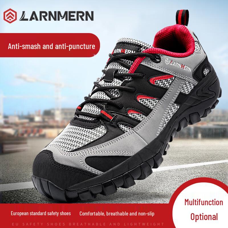 LARNMERN Men s Breathable Steel Toe Safety Shoes 37