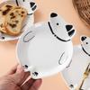 Creative Cute White Bear Shape Bread Small Plate Household Snacks Snack Plate Hot Pot Dipping Seasoning Side Dish Plate