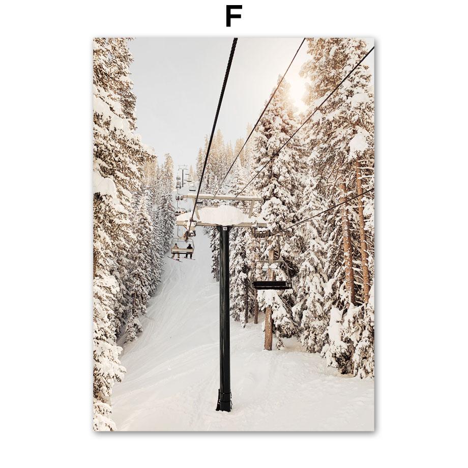 

Зимний снег лес горы дом цветы настенное искусство холст скандинавские постерыкартина и принты настенные картины для декора гостиной 21X30cm No Frame