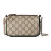 Gucci Ophidia Logo Canvas And Leather Mini Shoulder Bag Women Shoulder Bag Beige Dark-Brown 838475-FAE0S-9746