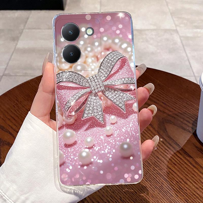 Jelly Casing For Vivo Y36 V2247 V2248 4G Y27 5G Y77T Y27S Y100I Clear Silicone Soft TPU Back Cover Cute Cat Rabbit Phone Case