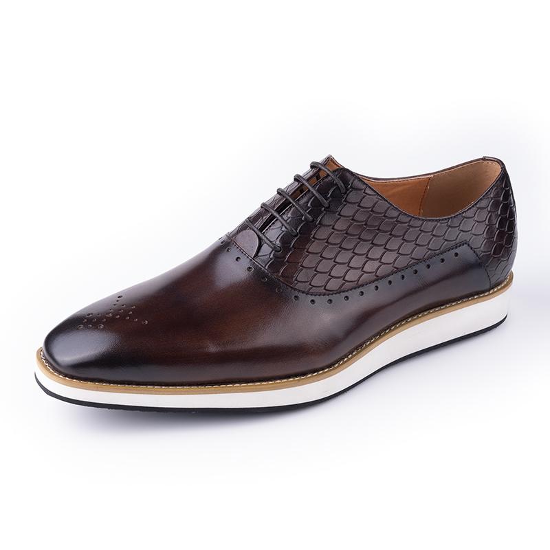 Fashion Leather Men Shoes Formal Business Comfortable Lace Up Leisure Shoes Casual EVA Rubber Bottom Fashion Sneaker Oxfords Man Shoes