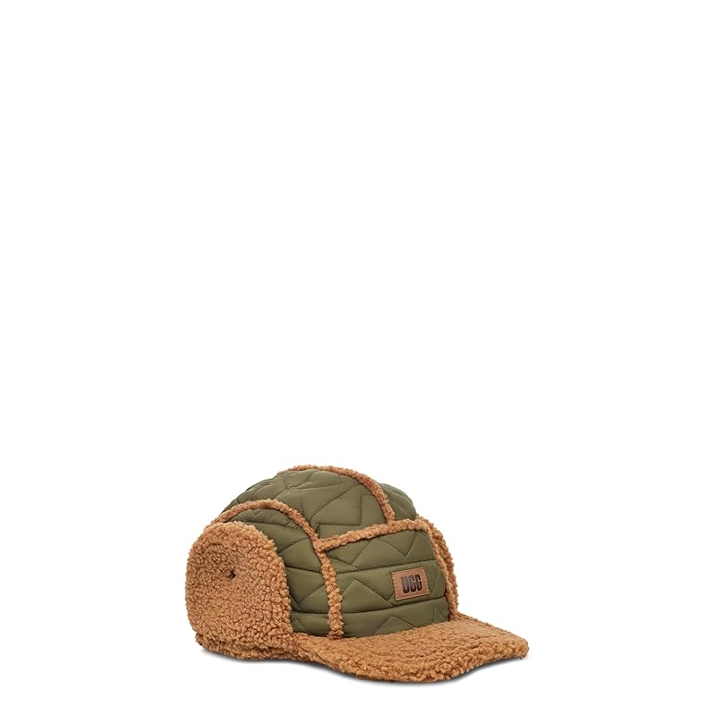 

[Agu] MENS UGGFLUFF HAT cap flight cap hat hat quilting boa Fluffy men s gift Cold protection (JP, alphabet, S, BURNT OLIVE)