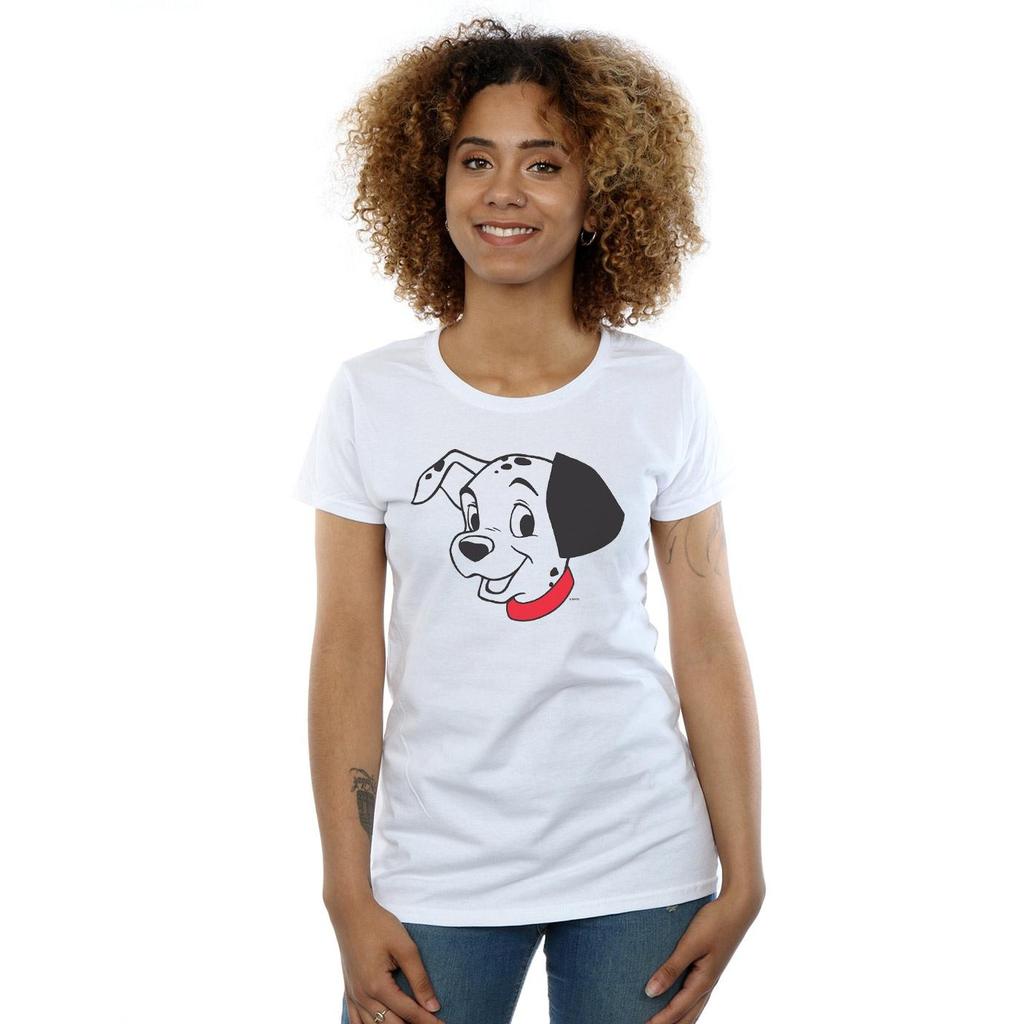 Disney Womens/Ladies 101 Dalmatians Dalmatian Head Cotton T-Shirt