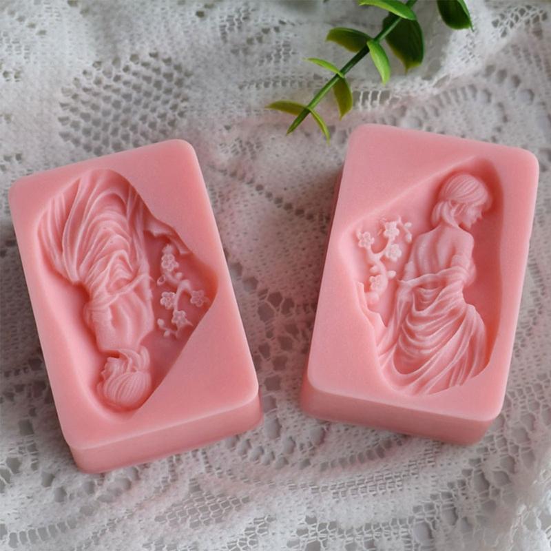 Mermaid Girl Silicone Mold Candle Resin Making Tool DIY Candle Moulds Ornaments Hand-made Home Decorations Supplies
