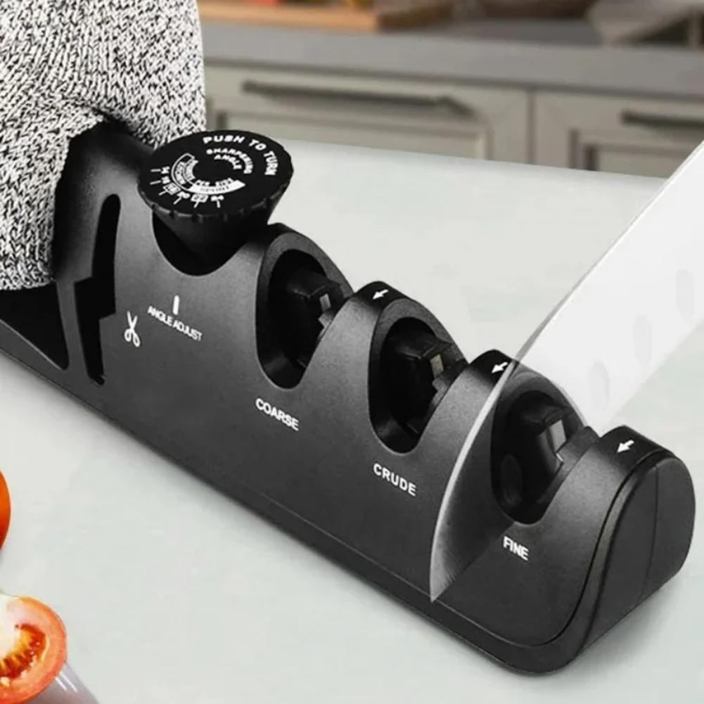 Ascuțitor de cuțite în 4 trepte Ascuțitoare portabile de tăiere manuale pentru uz casnic