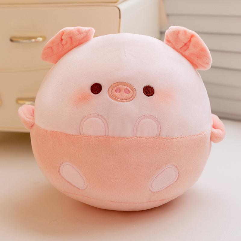 Super Cute Dog Pig Cat Panda Balls Plush Toys Soft Stuffed Cartoon Animal Pillow Creative Souvenir Room Decor Birthday Gift