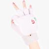 Solid Color Outdoor Keep Warm Half Finger Gloves Women's Gloves Thick Mittens Flip Cover Gloves
