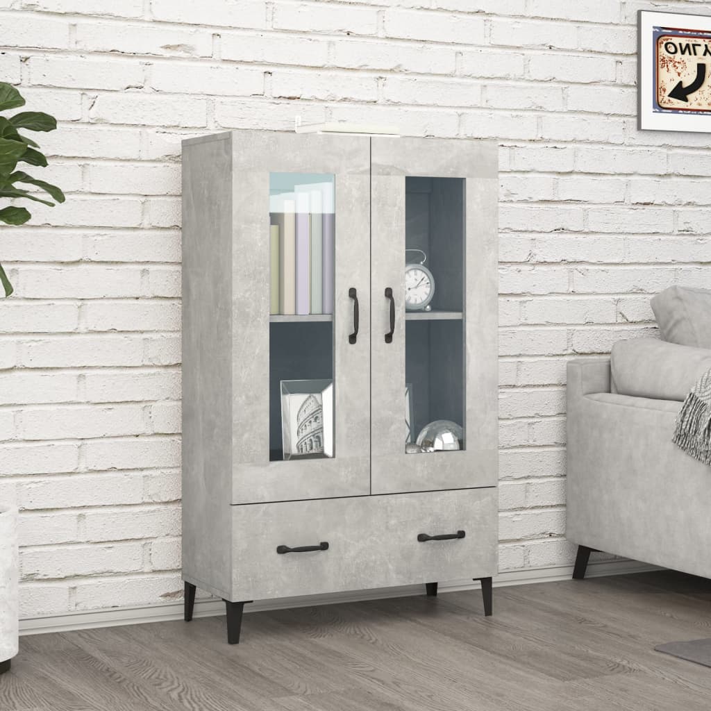 Highboard Concrete Grey 70x31x115 cm Particleboard