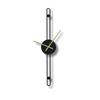 Metallic Wall Clock for Home, Office, Bedroom & Kitchen|Big Size Stylish Latest Home Décor | Black Color (Battery Included) - Analog (12 X 48 CM)